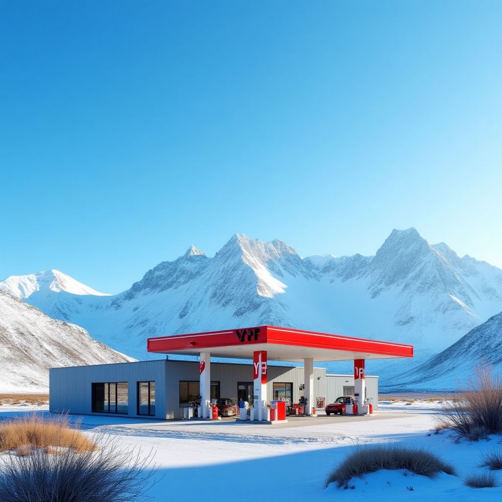 Estación YPF en la Patagonia