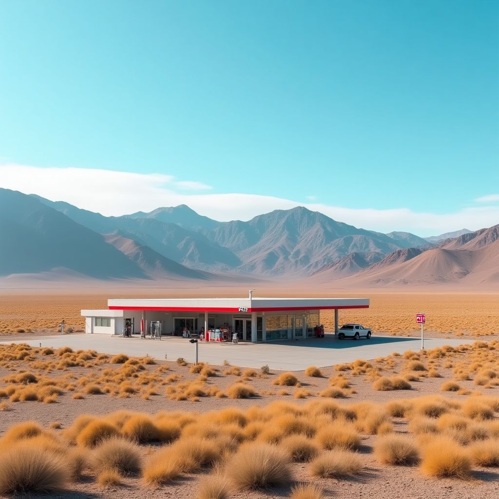 Estación YPF en el Norte Argentino